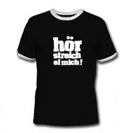 hörstreich slim contrast t-shirt (schwarz)